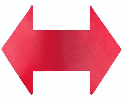 赤い両矢印2 矢印,赤,両矢印,ビジネス,赤矢印のイラスト素材