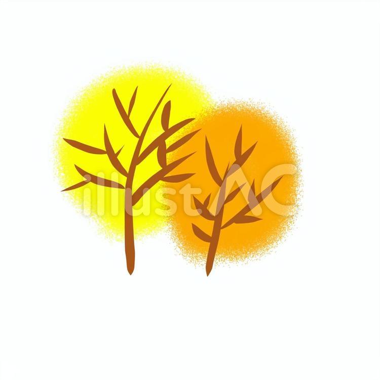 秋の木 秋,木,植物のイラスト素材