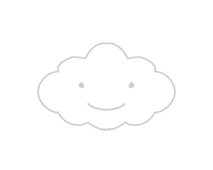 にっこり雲 手描き