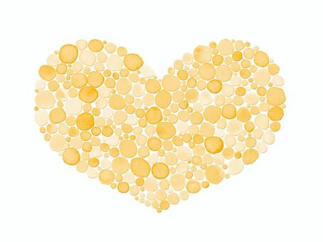 Polka Dot Heart B Yellow, , JPG and PNG