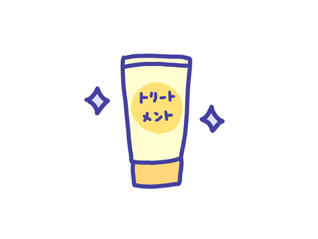 トリートメント トリートメント,ヘアケア,お風呂,髪,手書き,シンプルのイラスト素材