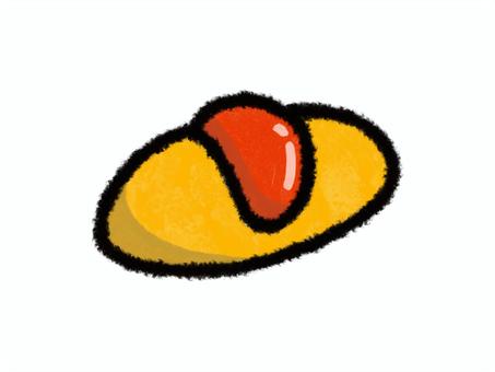 オムライスのイラスト オムライス,洋食,卵料理,ケチャップライス,食べ物イラストのイラスト素材