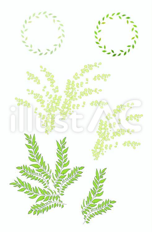 草モチーフ 素材,草,植物のイラスト素材