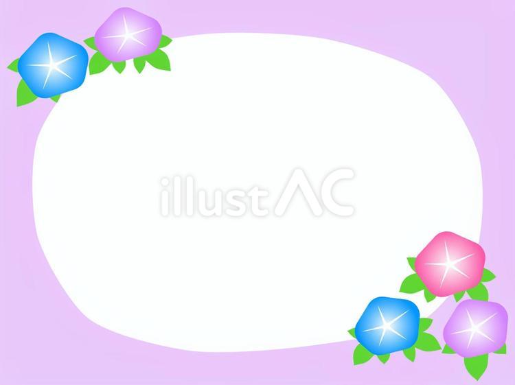 朝顔の花フレーム アサガオ,花,植物のイラスト素材