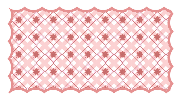 もみじの背景素材 ９月,１０月,11月,紅葉,もみじ,背景,メッセージカード,秋,チェック,フリルのイラスト素材