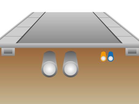 地下にある配管・ケーブルイメージ 地下,工事,配管,埋設,通信ケーブル,ガス管のイラスト素材