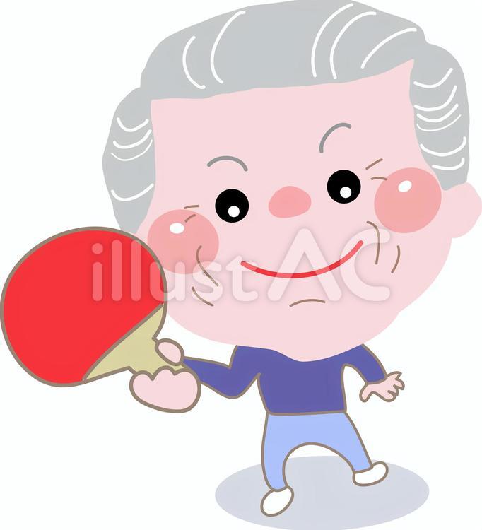 人物　シニア　男性2 男性,祖父,おじいさんのイラスト素材