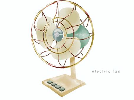 Retro fan beige watercolor rough touch, fan, retro, showa, JPG and PNG