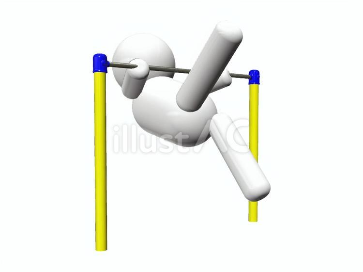 鉄棒　逆上がりに挑戦 鉄棒,運動,遊具のイラスト素材