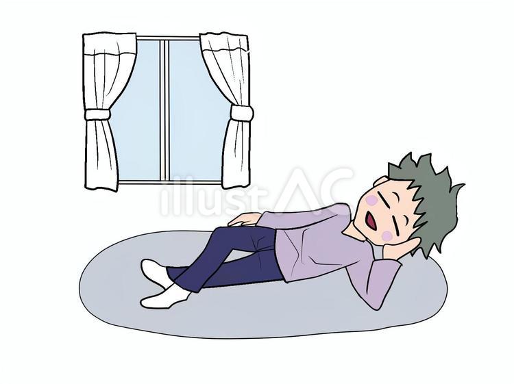 ゆるっとした ゆるーい,ゆったり,くつろぐのイラスト素材