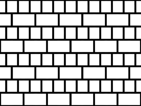 シームレスなレンガ 黒線のみ E