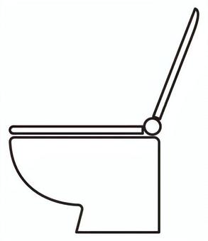 #3204洋式トイレ トイレ,洋式,便座,蓋,水洗,ワンポイント,デザイン,素材のイラスト素材