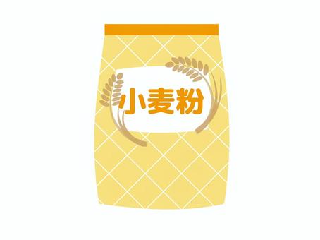 小麦粉 小麦粉,袋,食品,食料品,粉物,フラワーのイラスト素材