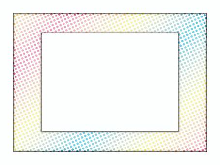 水玉のフレ−ム　パステル