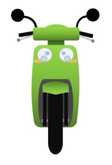 バイク60 スクーター,原付バイク,電動バイク,二輪,原動機付自転車,二輪車,自動二輪車,乗り物,車両,ミニバイクのイラスト素材