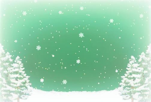 メルヘンなクリスマスの背景テンプレート クリスマス,メリークリスマス,もみの木,雪,結晶,冬,テンプレート,フレーム,枠,12月のイラスト素材