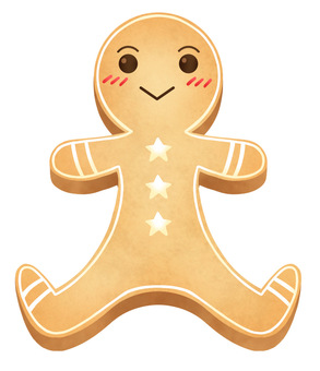 ジンジャーマンクッキー(パターン4) ジンジャーマンクッキー(パターン4) ジンジャーマン,クリスマス,お菓子,食べ物,甘味,スイーツ,クッキー,アイシング,オーナメント,飾りのイラスト素材