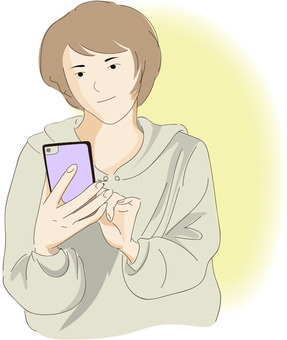 スマホを見る女性, smartphone, smartphone, ponsel, JPG, PNG and AI