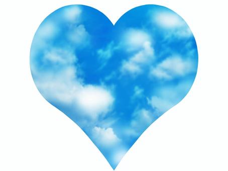 A blue sky pattern in the heart, , JPG and PNG