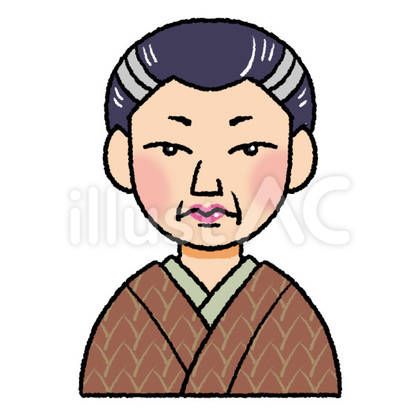 和装の高齢の女性
