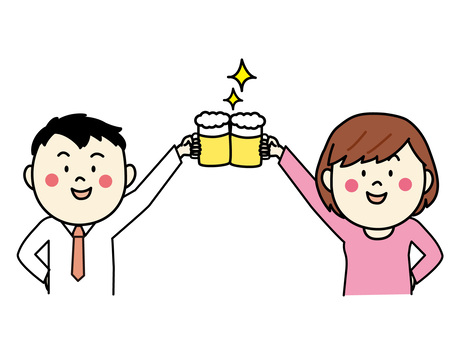 A toast with beer, JPG, PNG and AI A toast with beer, , JPG, PNG and AI
