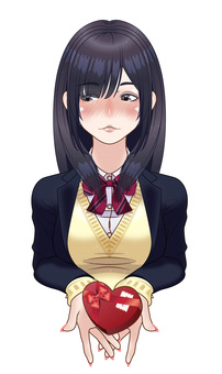 本命チョコをくれる女性【10】 バレンタイン,チョコレート,チョコ,女性,コスプレ,制服,jk,女子高生,本命,義理チョコのイラスト素材