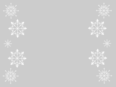 クリスマス風結晶フレーム飾り素材グレー