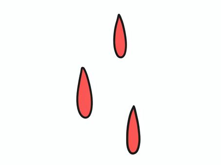 滴る血のイラスト 血液,滴る,落ちる,溢れる,雫,血涙のイラスト素材