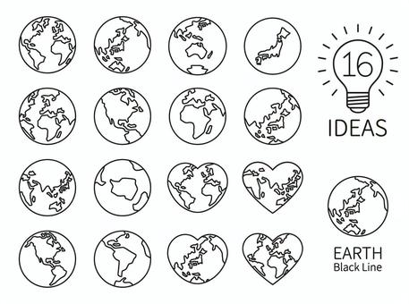 地球套, JPG, PNG 和 EPS 地球套, 地球, 世界地圖, 行星, JPG, PNG 和 EPS