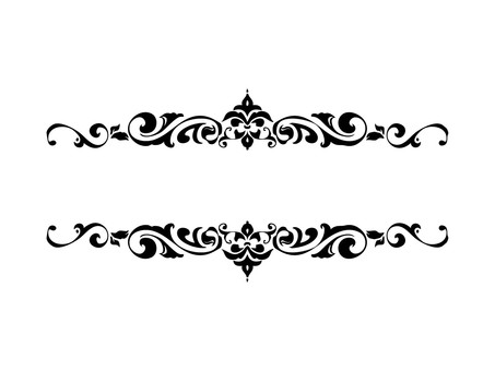 手描きのゴシックフレーム  装飾,ゴシック,フレーム,黒,西洋,見出し,曲線,ワンポイント,単色,あしらいのイラスト素材