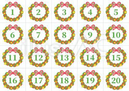 番号カード クリスマスリース 2