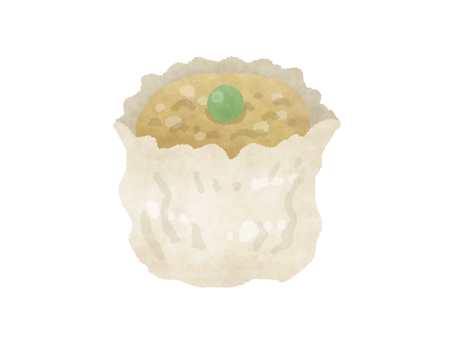 焼売（しゅうまい） 焼売,シュウマイ,中華料理,点心,皮,グリンピース,食べ物,おかず,美味しい,水彩のイラスト素材