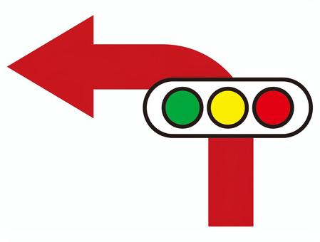 Turn left, turn left, left, indication logo, JPG and PNG