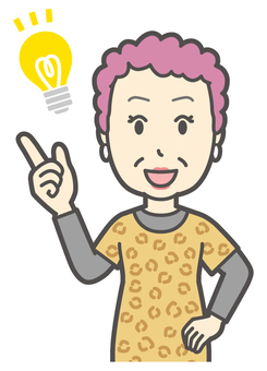  大阪のおばちゃん-208-バスト アイデア,おばちゃん,大阪,ヒョウ柄,おばはん,中年,女性,関西,派手,おばさんのイラスト素材