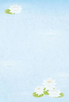 正月素材113 喪中はがき,喪中,はがき,蓮,植物,花,きれい,法要,忌中,お悔やみのイラスト素材