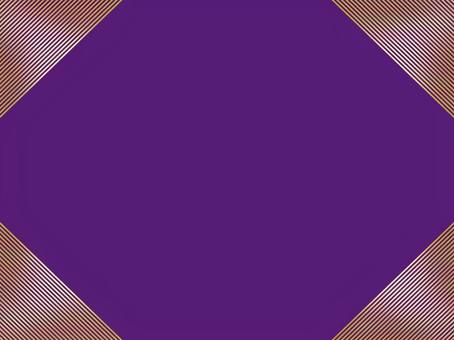 金色装飾の背景12　紫 背景,紫,四隅,線,装飾,コピースペース,金,テキストスペース,シンプルのイラスト素材