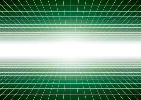 緑色の光輝くデジタル空間 デジタル,サイバー,空間,次元,グリッド,光,スタイリッシュ,緑色,背景のイラスト素材