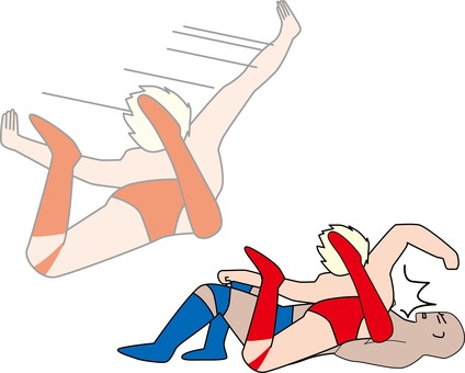 プロレスボディーアタック　 プロレス,ボディーアタック,レスラー,格闘技,試合,技,動き,男性のイラスト素材