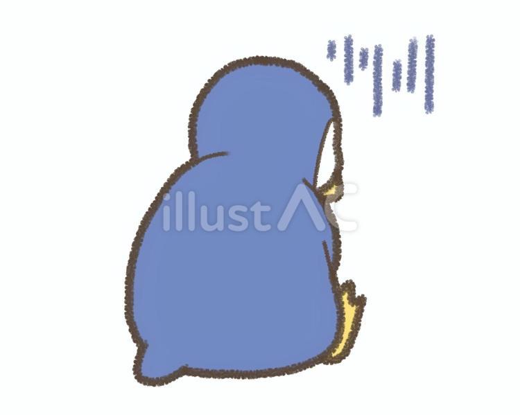 後ろを向いているペンギン2 ペンギン,動物,ペットのイラスト素材