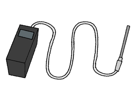 検知器 検知器,機器,センサー,安全,お知らせ用,宣伝用,pop調,手描き,挿絵,ワンポイントのイラスト素材