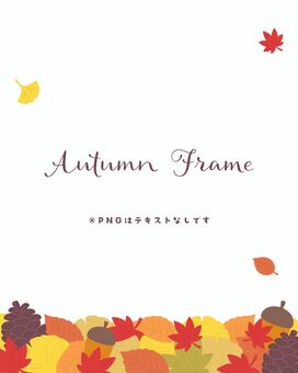 秋の紅葉のじゅうたんフレームインスタ 紅葉,落ち葉,フレーム,インスタ,イベント,告知,秋,もみじ,イチョウ,松ぼっくりのイラスト素材