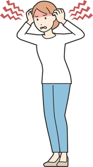 T-shirt female-coloring-040-whole body, JPG, PNG and AI T-shirt female-coloring-040-whole body, housewife, female, get angry, JPG, PNG and AI