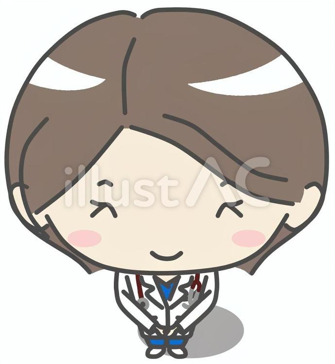 笑顔な医者 笑顔,ほほえみ,うれしいのイラスト素材