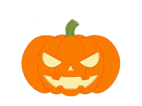 ハロウィンのかぼちゃ かぼちゃ,カボチャ,南瓜,ハロウィン,halloween,一つ,ひとつ,1つ,挿絵,透過のイラスト素材