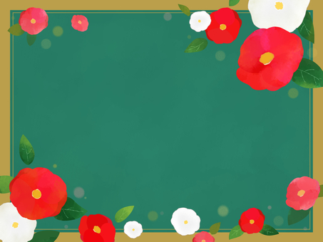 椿の背景素材 椿,背景,花,動画背景,壁紙,素材,和,かわいい,フレーム,枠のイラスト素材