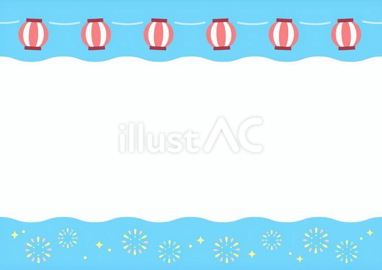 夏の花火や夏祭りの背景3 夏祭り,花火,夏のイラスト素材
