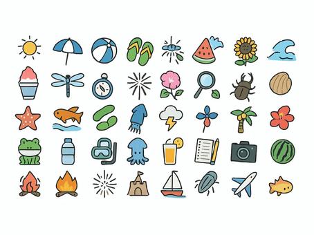 夏のイラストアイコン素材集②