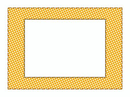 水玉のフレ−ム　橙色