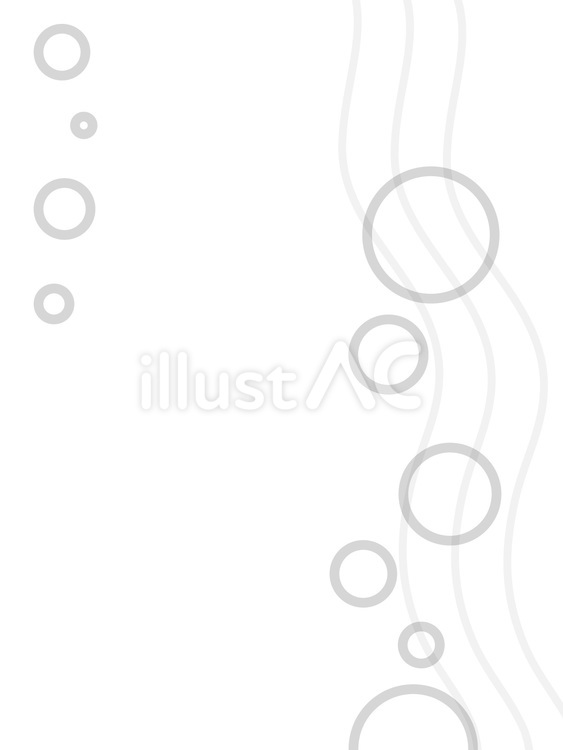 モノクロの丸と波ラインの幾何学模様背景 丸,波,ラインのイラスト素材