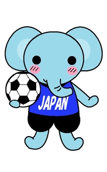 サッカー サッカー,スポーツ,動物,ぞうのイラスト素材